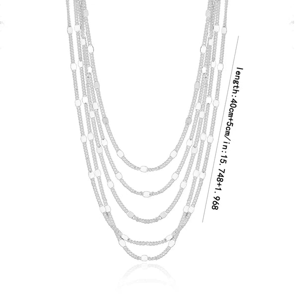 925 Sterling Silver Solid Color 925 sterling silver Cord String Necklace