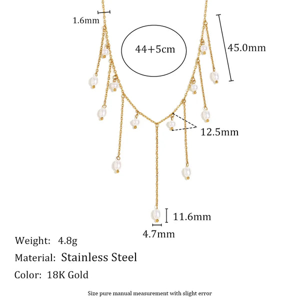 Geometric Ring Necklace For Women in 304 Stainless Steel Featuring 18K Real Gold Plated PVD Coating with 0.03µm Thickness