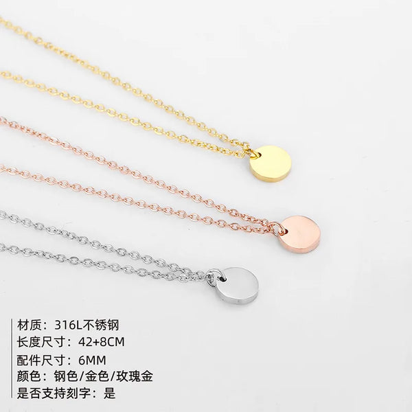 Stainless Steel 14K Gold Plated Fashion Plating Geometric Necklace