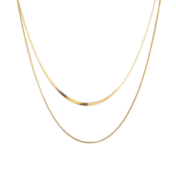 304 Stainless Steel 18K Gold Plated Modern Style Plating Solid Color Necklace