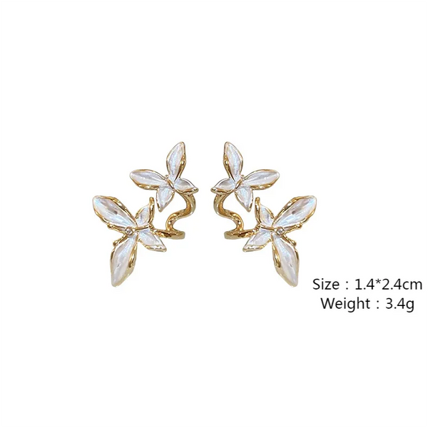 1 Pair Sweet Butterfly Enamel Plating Alloy Gold Plated Ear Studs
