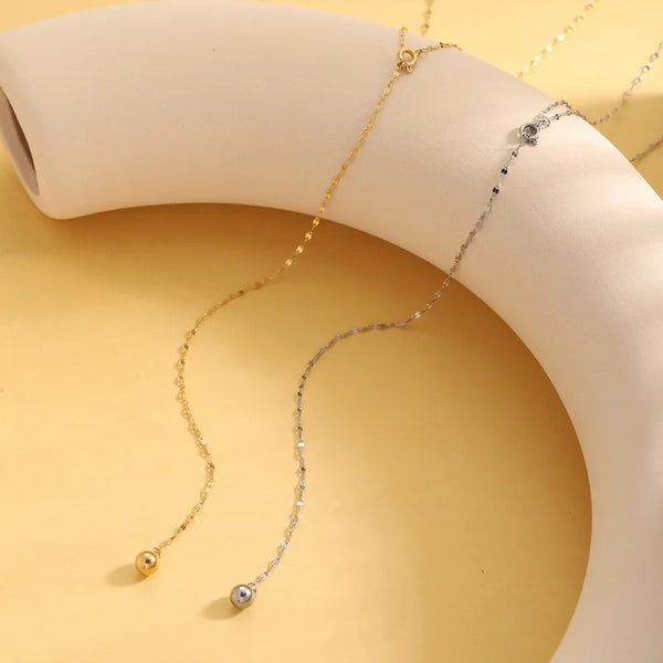 Unisex Geometric Three-dimensional Necklace in Titanium Steel with 18K Gold Plated PVD Coated Finish and Regular Chain