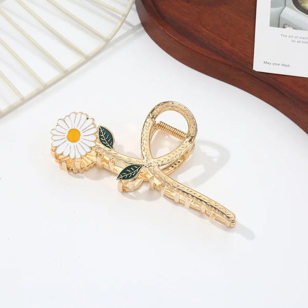 Elegant Haute Couture Hair Clip Lotus Flower New Style Luxury Alloy Hair Accessory For Women Fish Tail Hair Clip