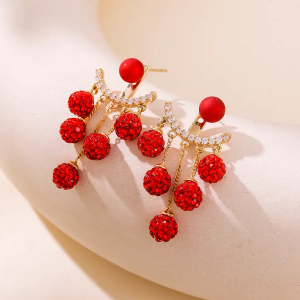 1 Pair Luxurious Queen Romantic Geometric Enamel Copper 14K Gold Plated Ear Studs