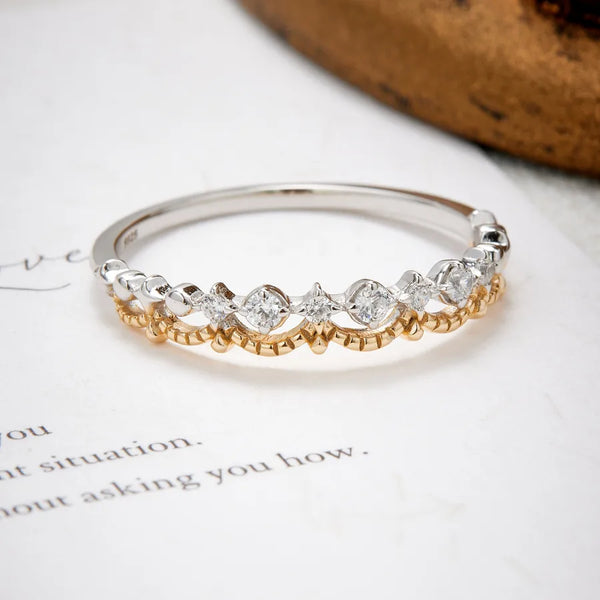 925 Sterling Silver Lace Ring for Women in Silver, Perfect for Winter Wear