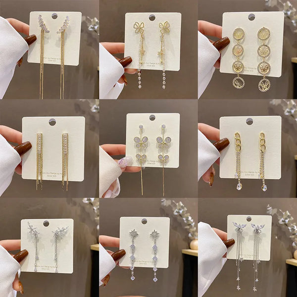 elegant geometric copper plating artificial pearls rhinestones drop earrings 1 pair