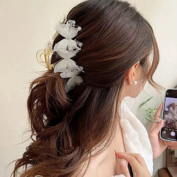 Internet Celebrity Smart Butterfly Grab Clip Women's Large High-end Sweet Hair Grab New Back Head Hair Shark Clip Hair Accessories