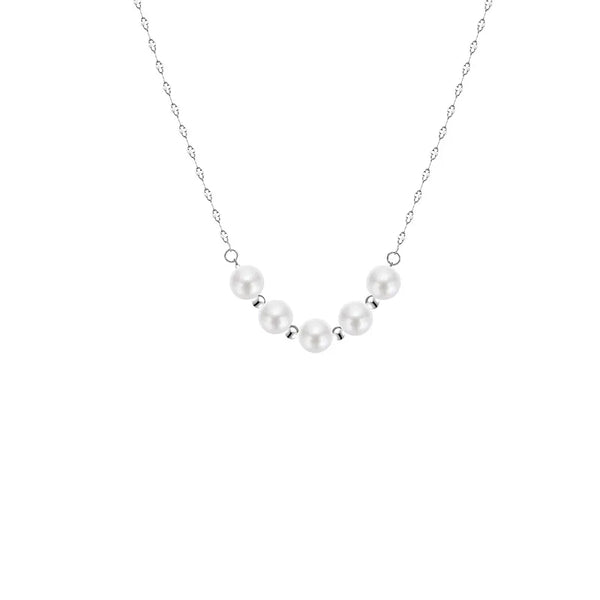304 Stainless Steel 18K Gold Plated Sweet Plating Solid Color Necklace
