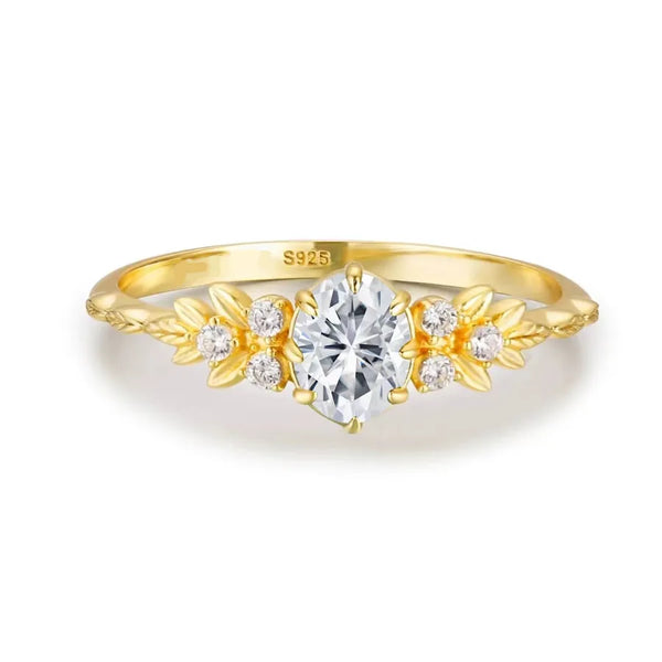 925 Sterling Silver Zircon Geometric Rings 925 Sterling Silver Rings