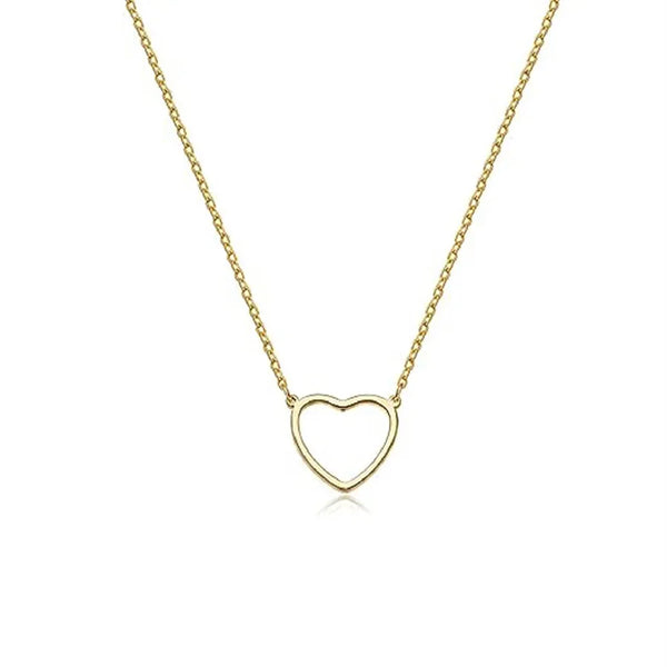 Three-dimensional Heart Shape Pendant Necklace for Women in Copper with KC Golden Water Plated Finish and Cable Chain