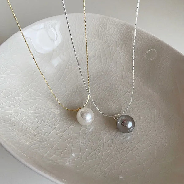 Wholesale Jewelry Elegant Sweet Geometric Round Ball 304 Stainless Steel 18K Gold Plated Pendant Necklace