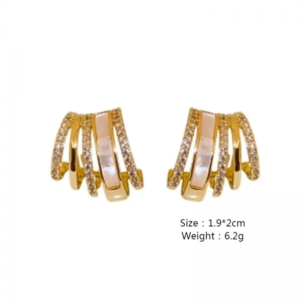1 Pair Elegant Paw Print Plating Inlay Alloy Rhinestones Gold Plated Ear Studs