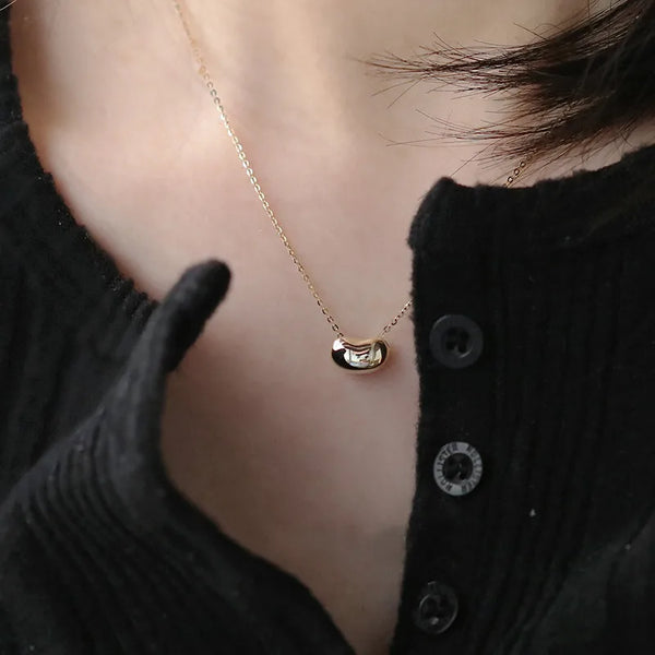 Pea Necklace For Women in Golden 925 Sterling Silver