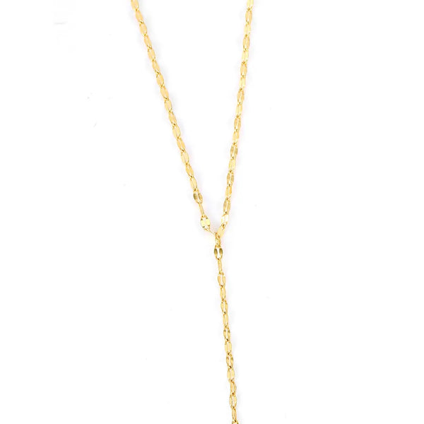 Simple Stainless Steel Y-shaped Vertical Bar Necklace Lip Chain Design Couple Jewelry Accessories