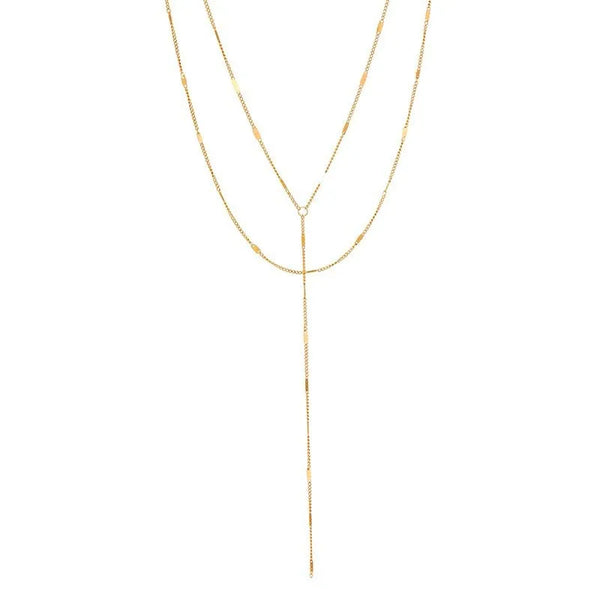 simple style rhombus stainless steel plating necklace