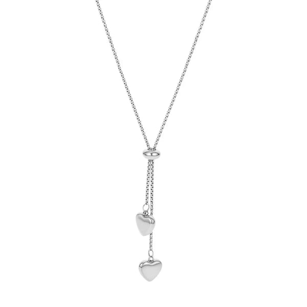 Heart Shape Pendant Necklace for Adults, 18K Gold Plated 304 Stainless Steel, PVD Coated Twisted Rope Chain