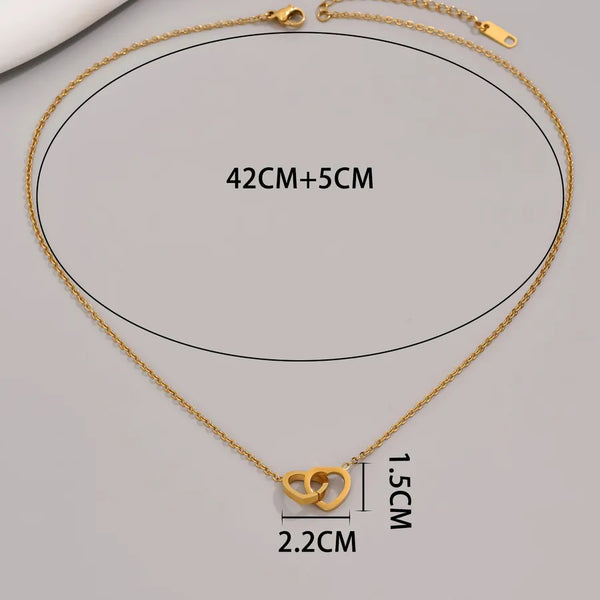 Fashion Water Droplets Pendant Necklace For Women Made of 304 Stainless Steel, Perfect for Holiday Wear