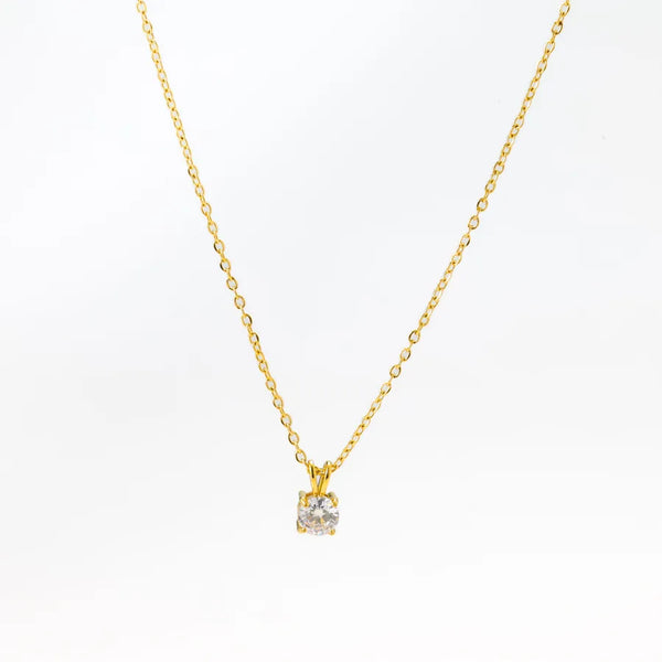 Retro Moon Pendant Necklace for Women in 304 Stainless Steel with 18K Real Gold Plated Finish and Snake Chain