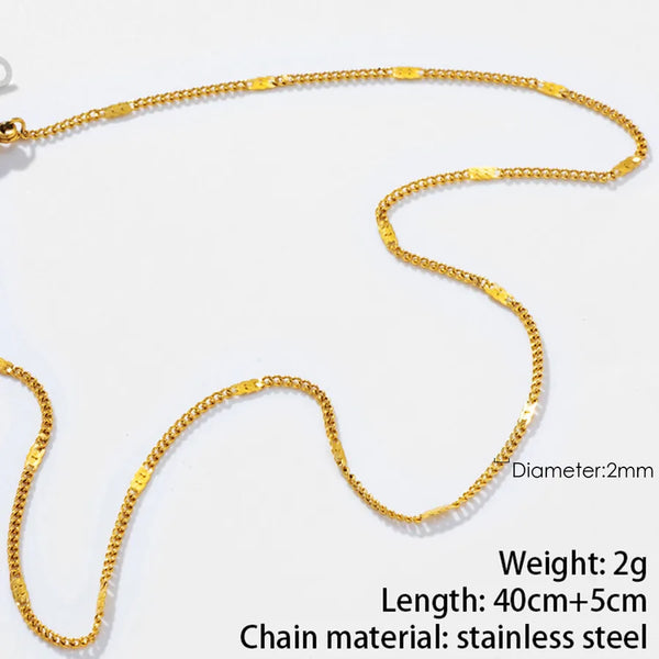 Wholesale Jewelry Simple Style Classic Style Geometric 304 Stainless Steel Necklace Cuban Link Chain Curb Chain