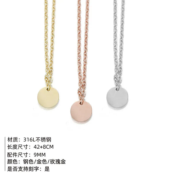 Stainless Steel Titanium Steel 14K Gold Plated Fashion Geometric Necklace