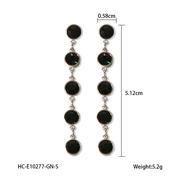 1 Pair IG Style Exaggerated Tassel 304 Stainless Steel Titanium Steel 18K Gold Plated Drop Earrings