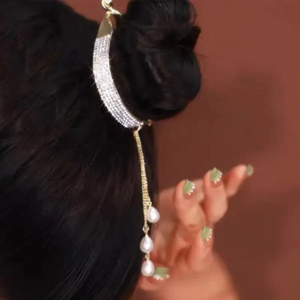 Solid Color French Hairpin made of Durable Zinc Alloy, Stylish Hair Accessory for Everyday Wear