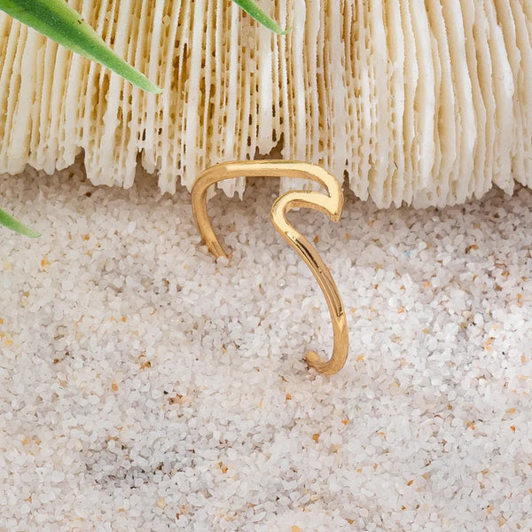 Waves For Rings in Copper with Gold Plated Water Plating Process Featuring Elegant Gold Plated Finish