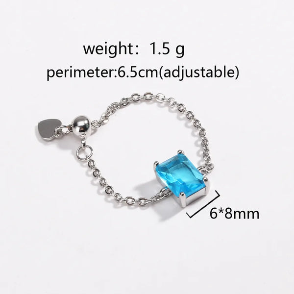 Wholesale Jewelry Classic Style Colorful Copper Artificial Rhinestones Glass Stone Zircon Inlay Rings