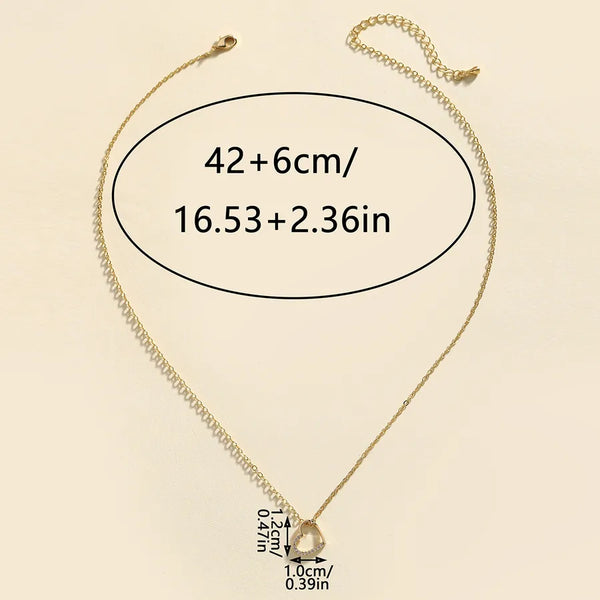 Heart Shape Copper Necklace with Zircon Inlay and Cable Chain, Elegant Jewelry for Women, Perfect Valentine's Day Gift