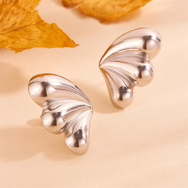 1 Pair Vintage Style Simple Style Water Droplets Titanium Steel 18K Gold Plated Ear Studs