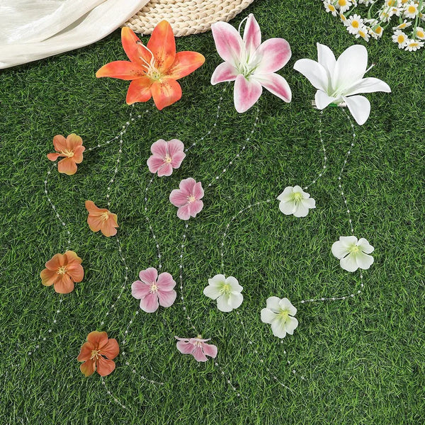 Modern Style Flowers Hairpin for Women with White Tulle, Perfect for  Spring and Summer
