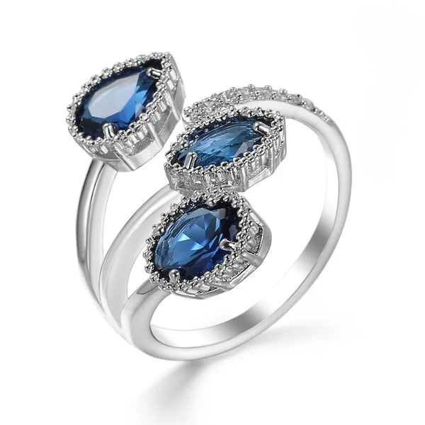 Wholesale Jewelry Shiny Water Droplets Copper Rings