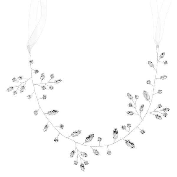 women's simple style water droplets alloy inlay zircon hair band