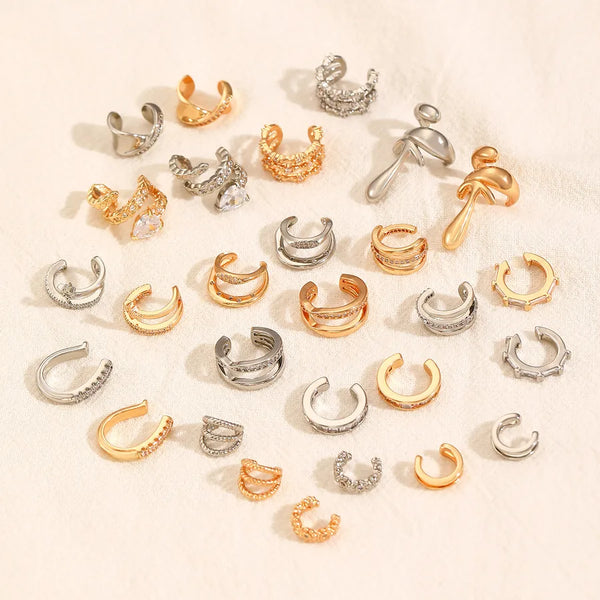 1 Piece Simple Style Classic Style Geometric Plating Copper Ear Cuffs