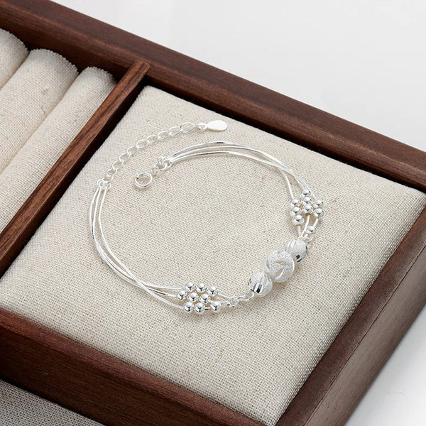 925 Sterling Silver Bracelets Simple Style